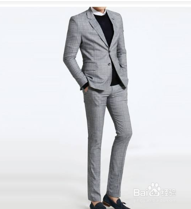 灰色格子西装怎么搭配