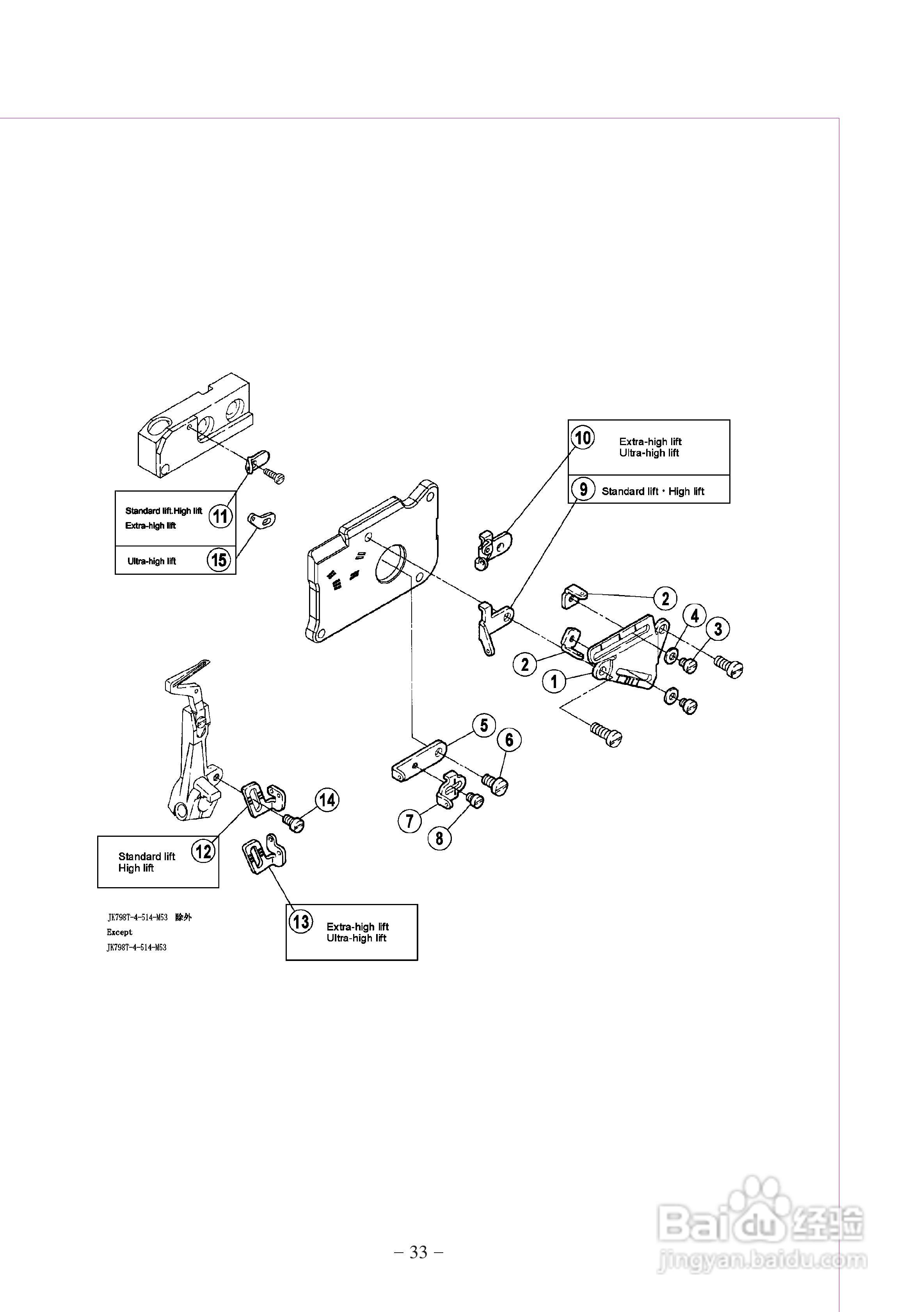 JK-798T型差动式超高速包缝机使用说明:[4]