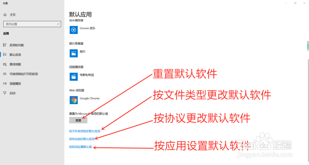 Windows10怎么更改默认浏览器（默认软件）