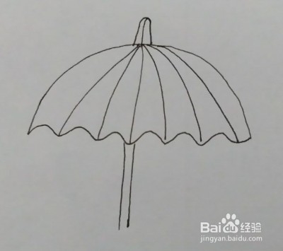 简笔画:雨伞。怎么画雨伞