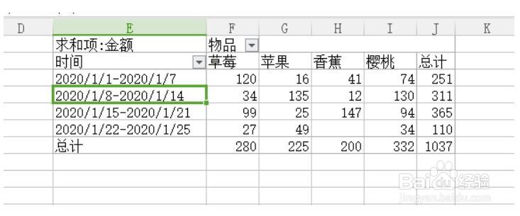 Excel数据透视表技巧：按7天汇总
