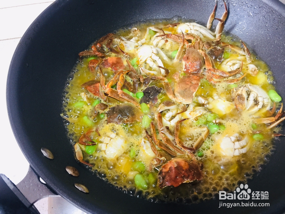 味道鲜美的螃蟹毛豆子