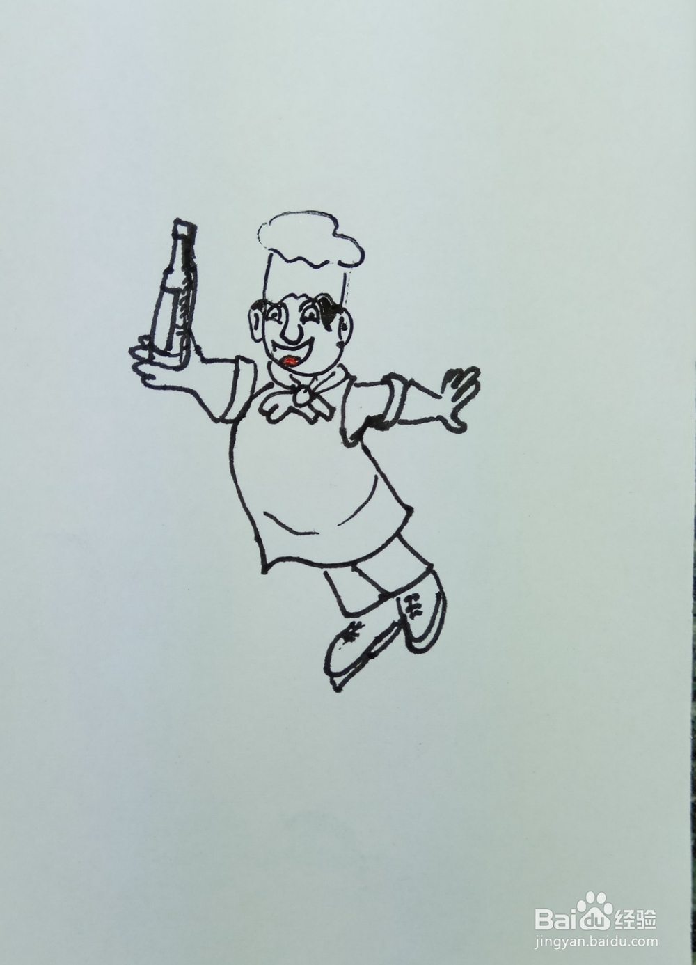 怎样画简笔画“快乐的厨师”？