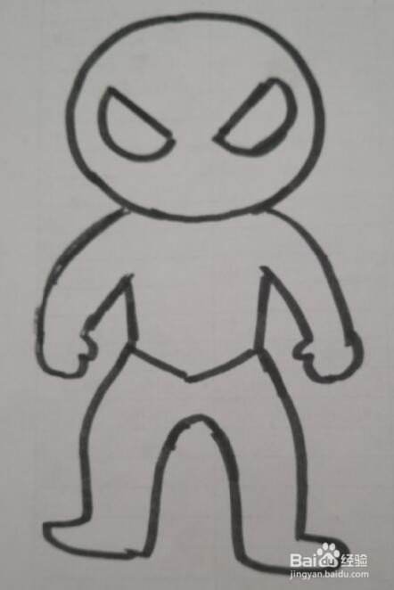 蜘蛛超人的画法 蜘蛛超人简笔画