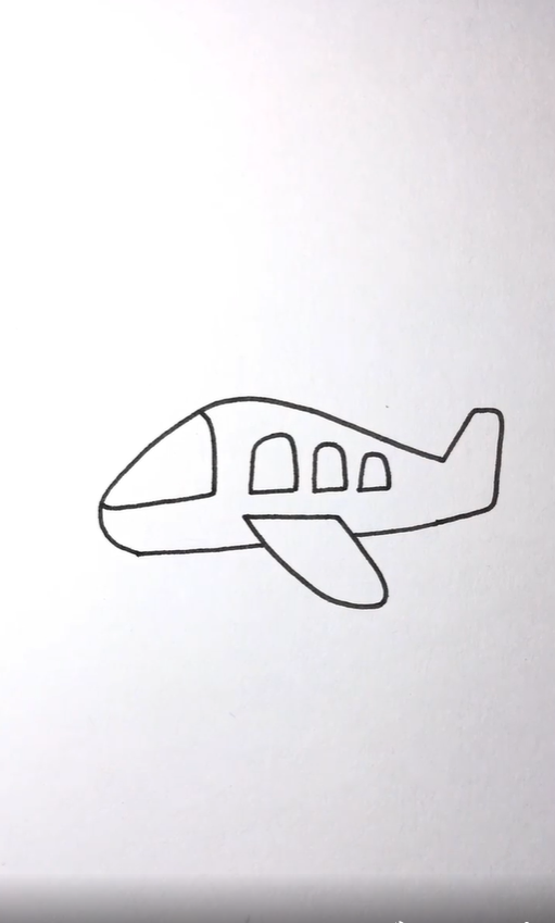 怎么画飞机儿童简笔画