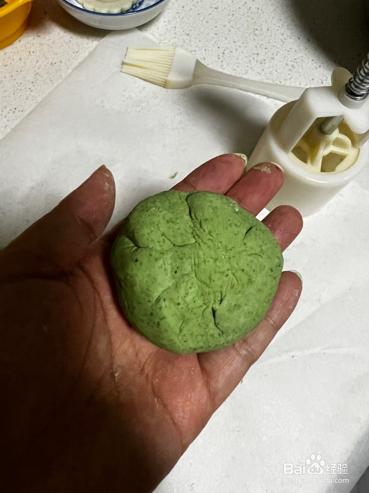 美味又好看的艾叶糍粑