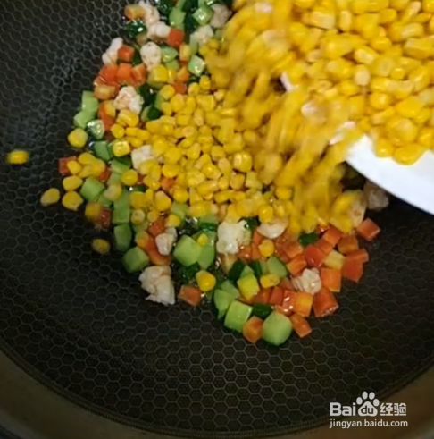 玉米虾仁的制作方法