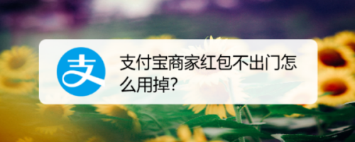 支付宝商家红包不出门怎么用掉？