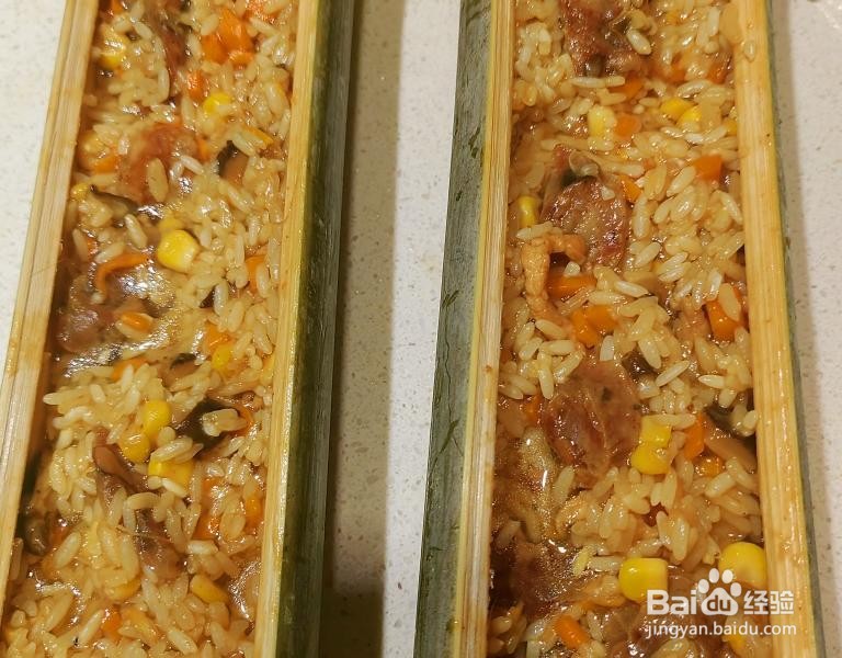 怎么做腊肠杂粮竹筒饭？