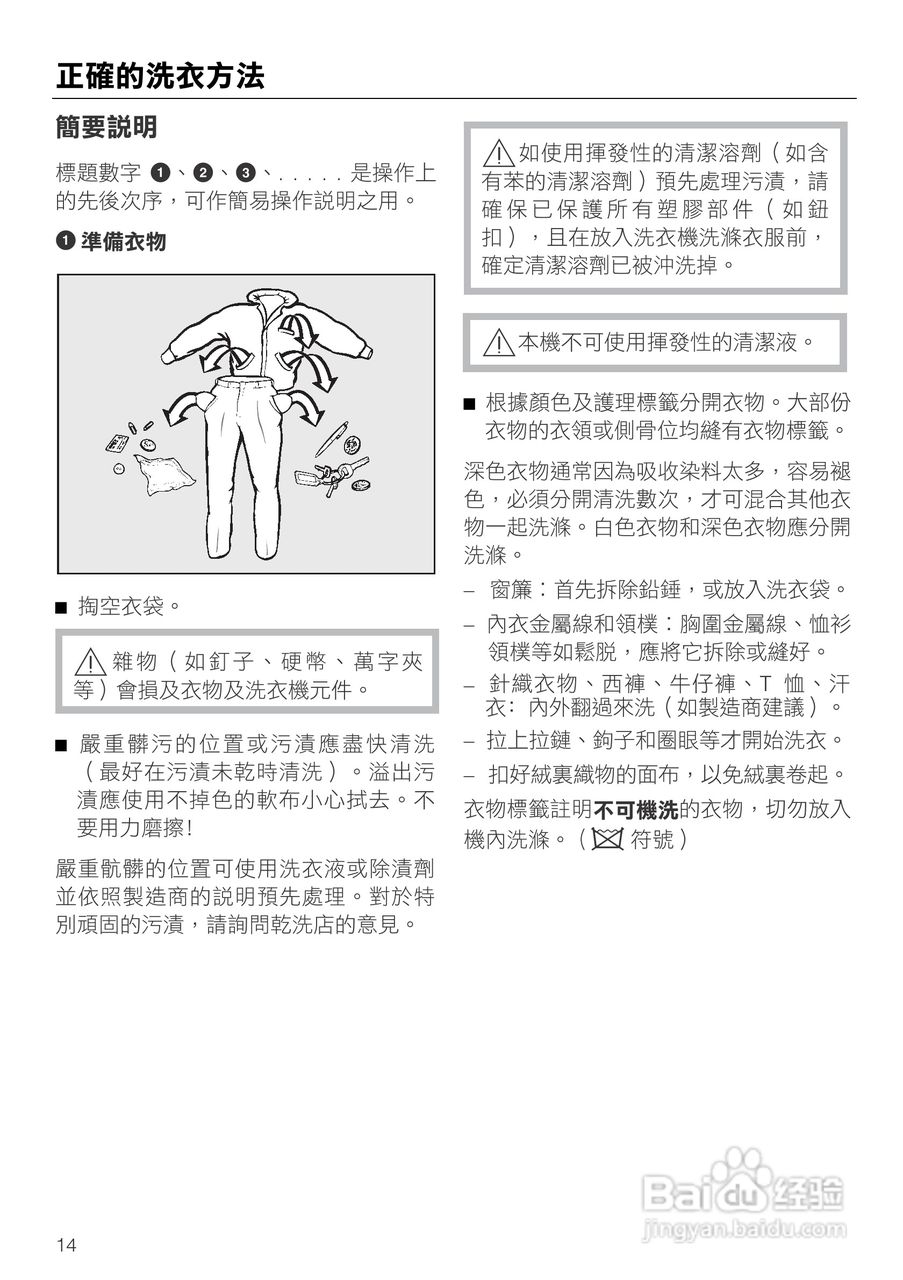 美诺Miele洗衣机W1914使用说明书:[2]