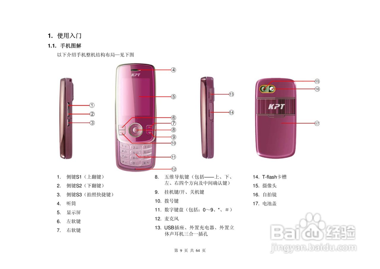 港利通手机KPT KS805型使用说明书:[1]
