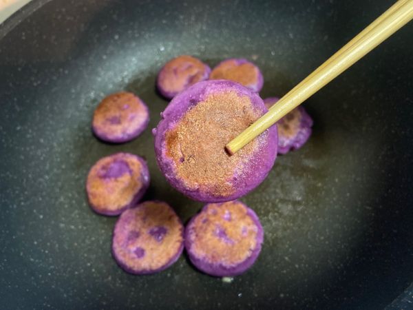 芝士流心紫薯饼