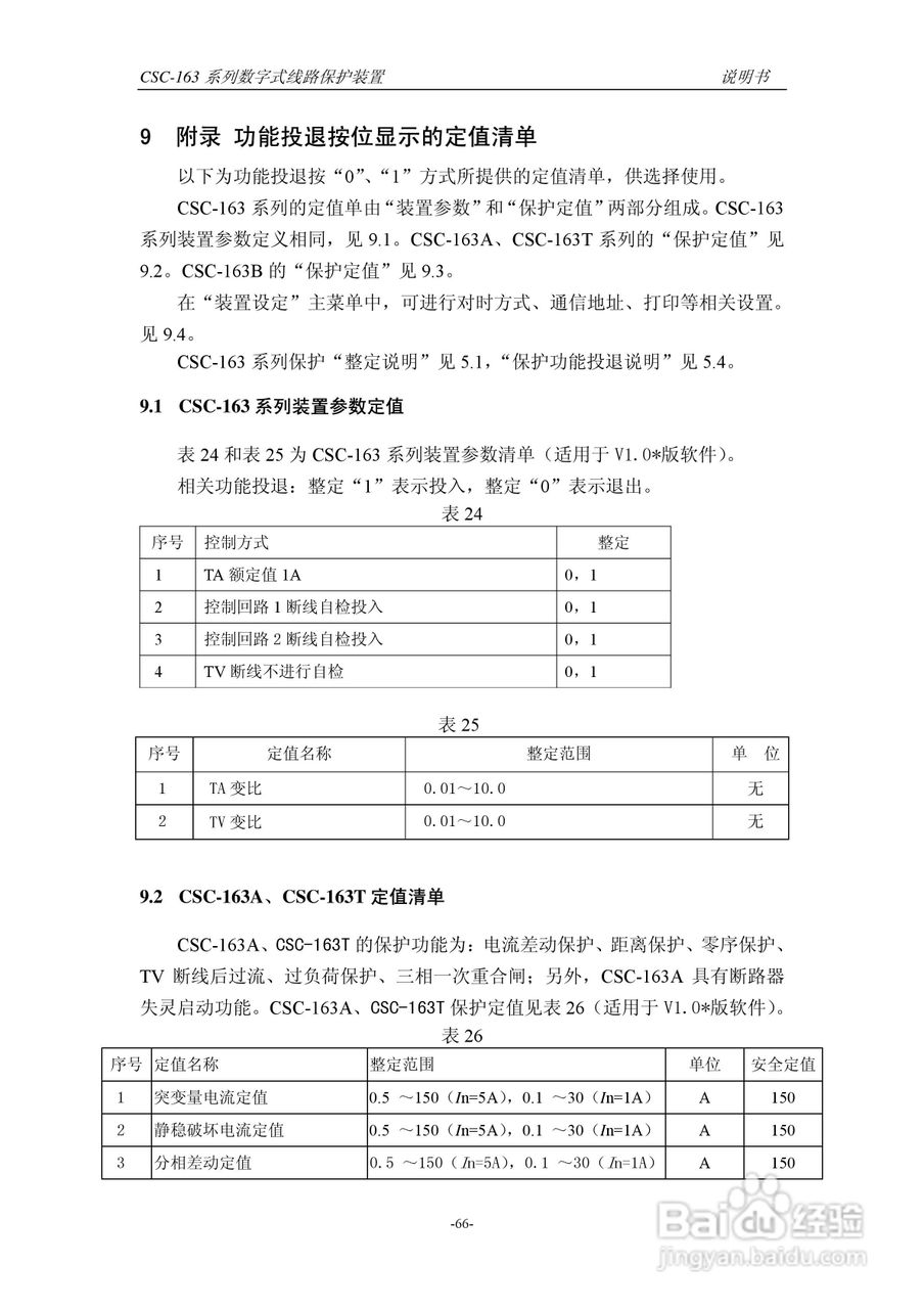 四方CSC-163T数字式线路保护装置说明书:[8]