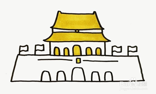 天安门简笔画