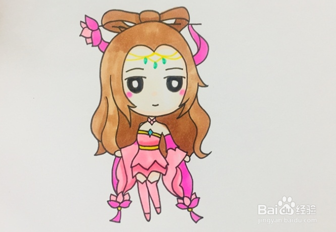 王者荣耀英雄，貂蝉的简笔画