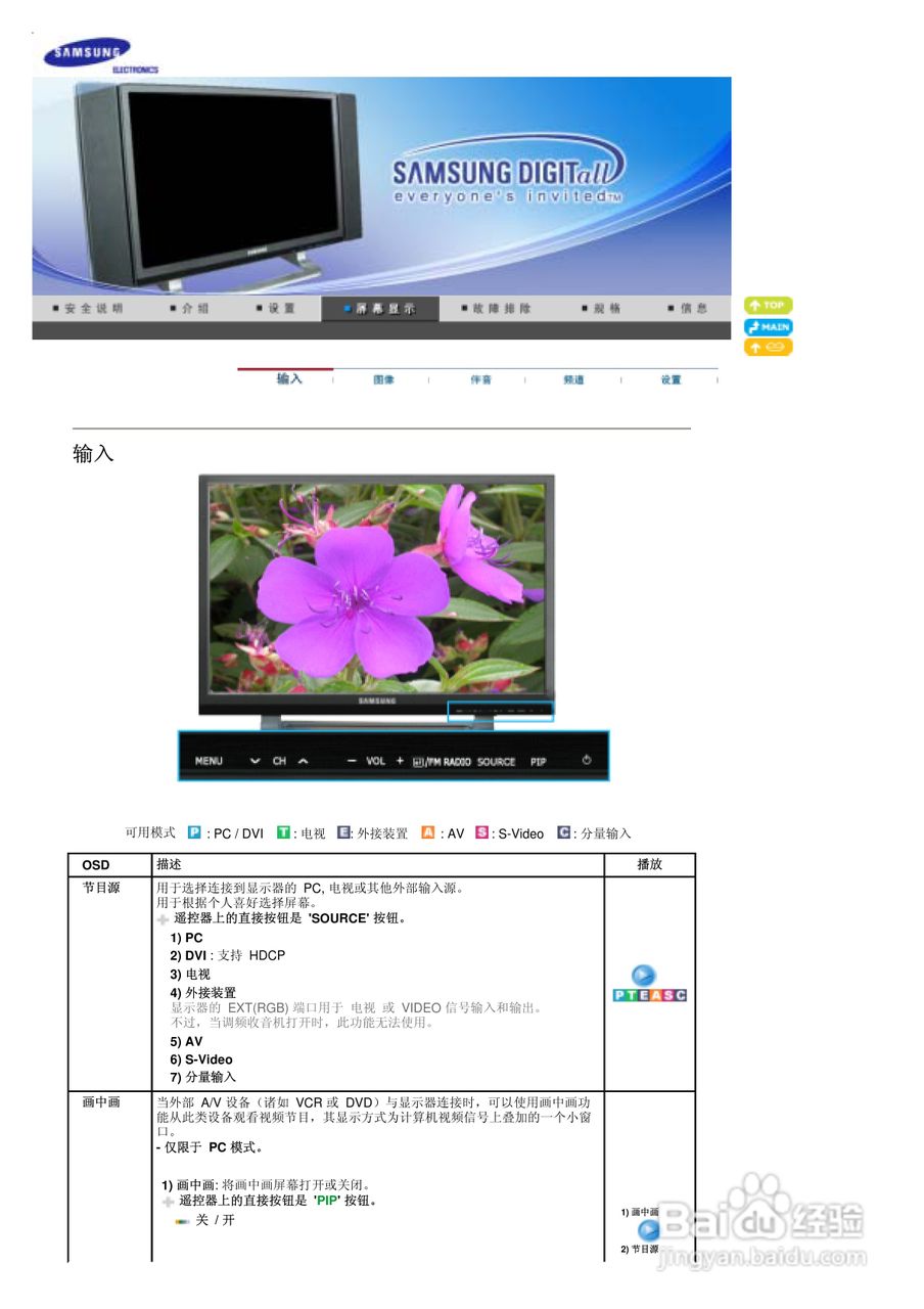 三星242MP液晶显示器使用说明书:[3]