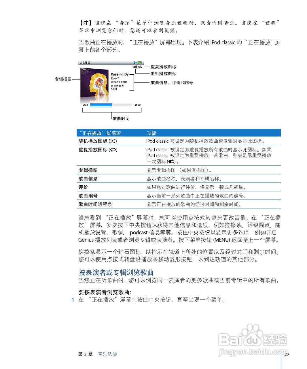 Apple苹果iPod Classic音乐播放器使用说明书:[3]