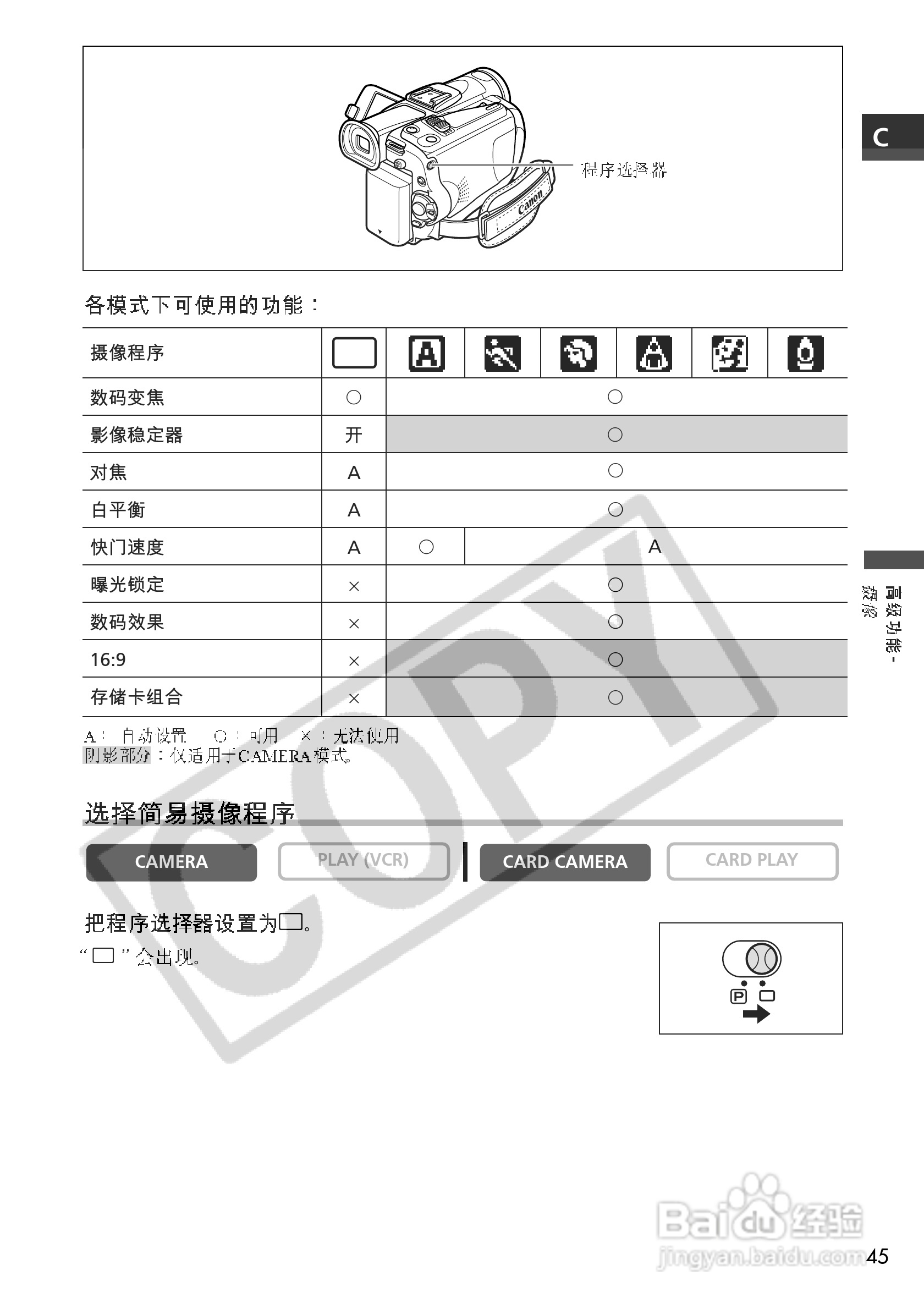 佳能MVX250i数码摄像机使用说明书:[5]