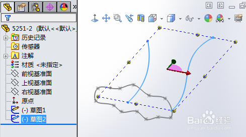 SolidWorks执行扫描命令选取不到引导线