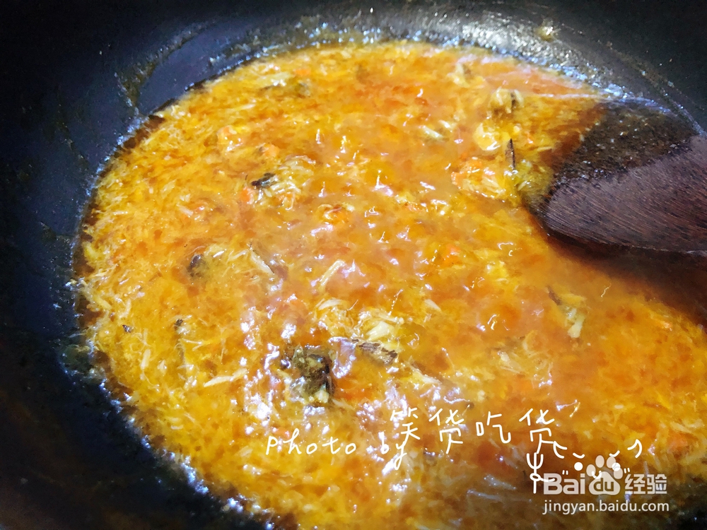 详细教你做蟹黄捞面