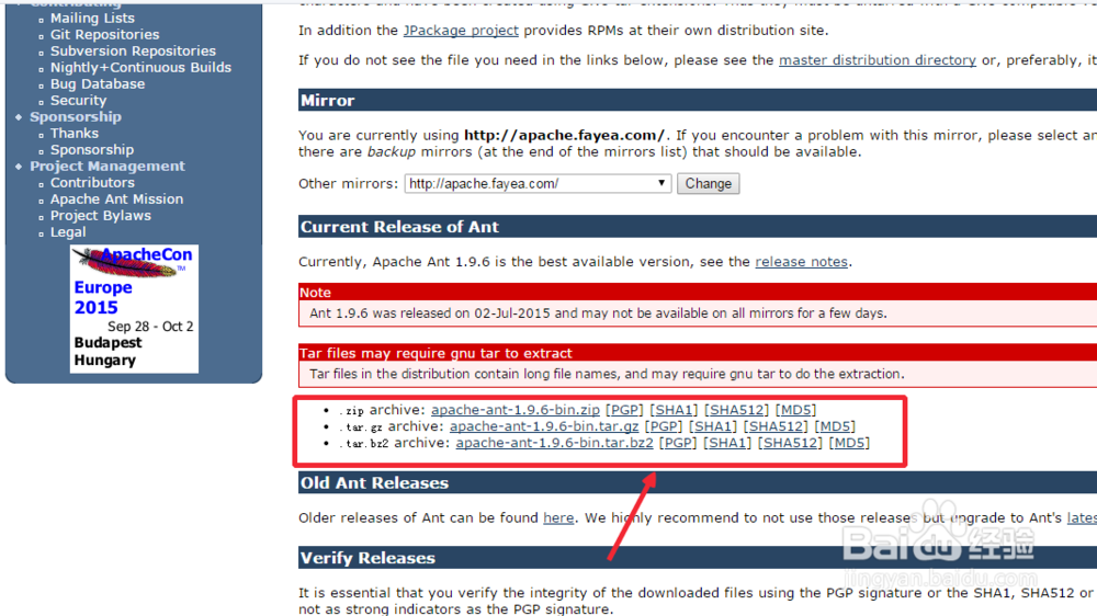 Apache Ant的配置验证