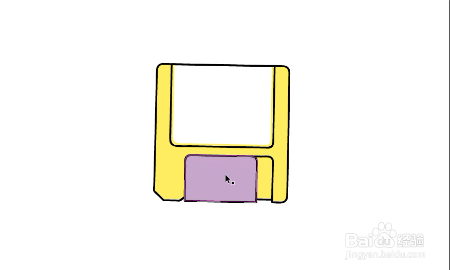 怎样在illustrator中绘制软盘小图标