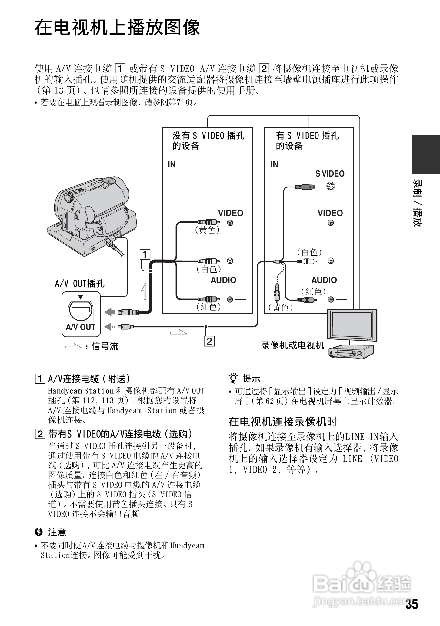 索尼DCR-SR290E数码摄像机使用说明书:[4]