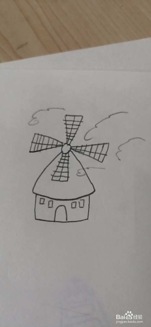 简笔画 可爱卡通风车简笔画 百度经验 简笔画 可爱卡通风车简笔画 百度经验