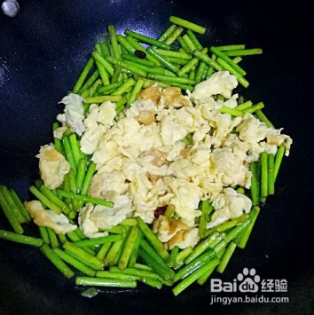 蒜苔炒鸡蛋怎么做