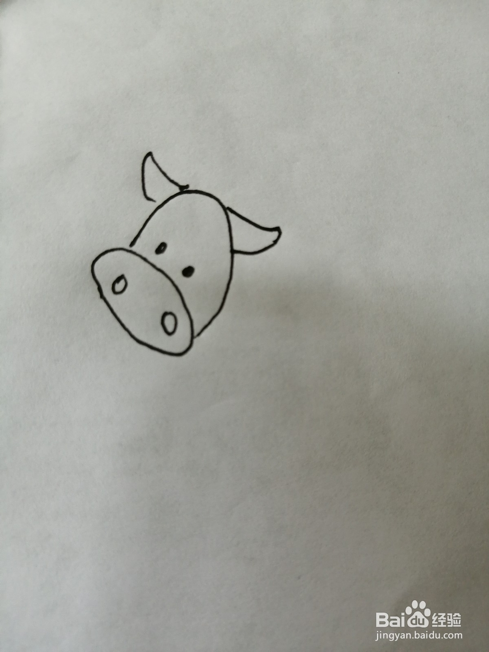 可爱的小牛怎么画