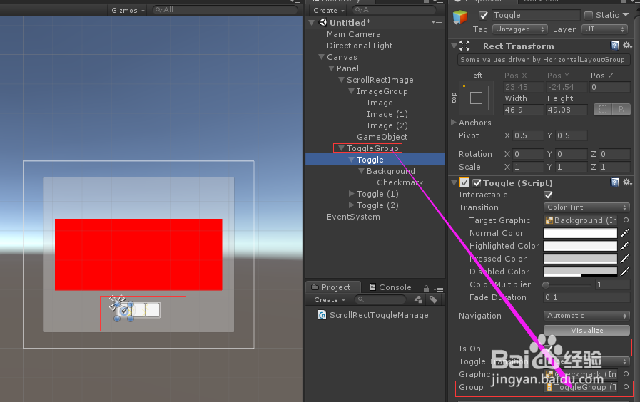 Unity UGUI入门教程ScrollRect和Toggle配合使用