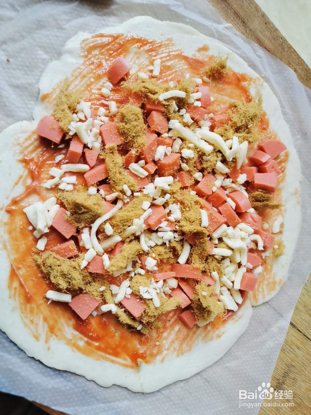 手抓饼肉松卷