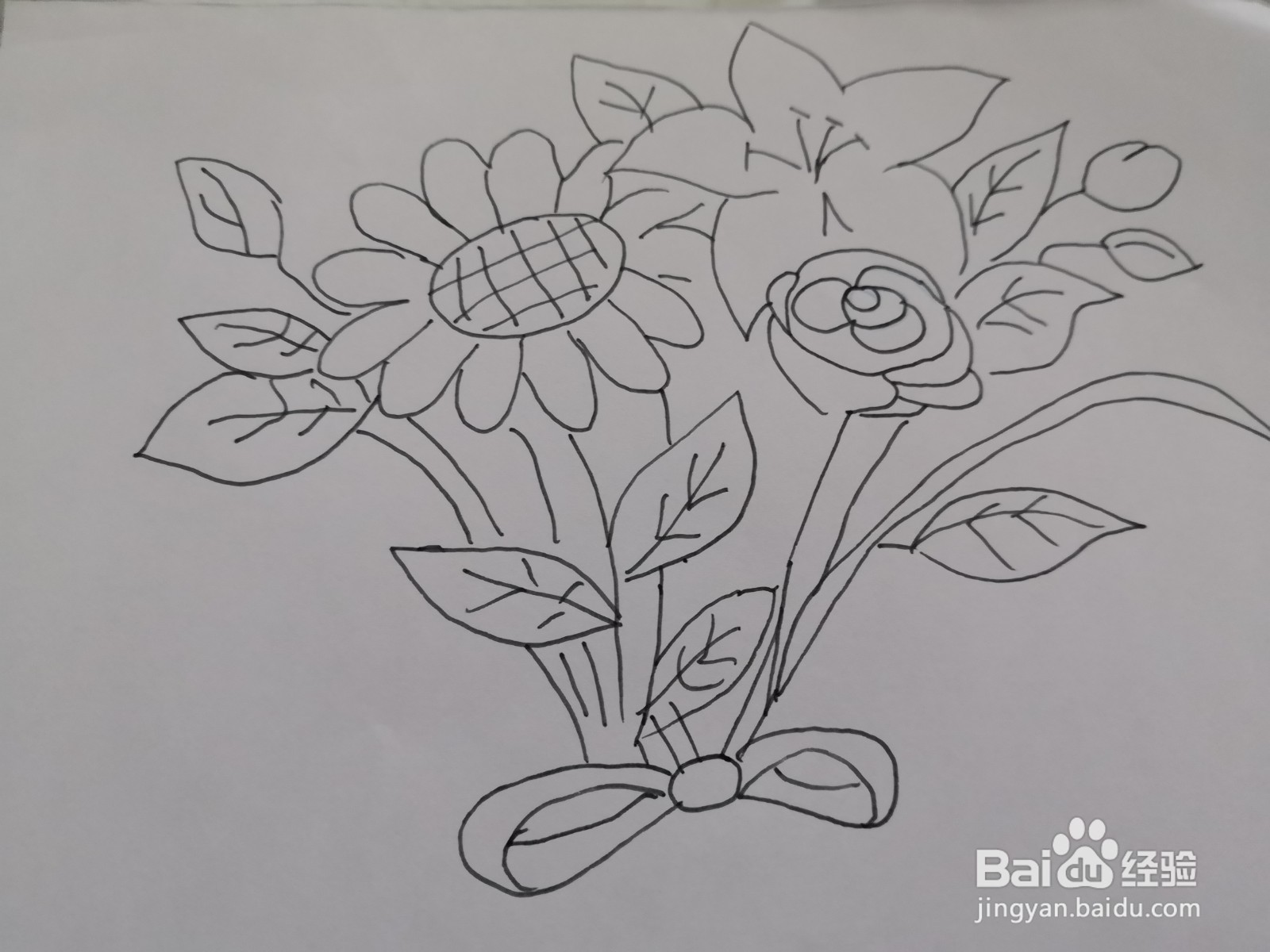 简笔画花朵图片