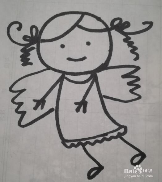 小天使的画法 天使的简笔画