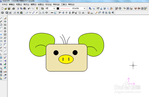 用制图软件绘制猪八戒的简笔画