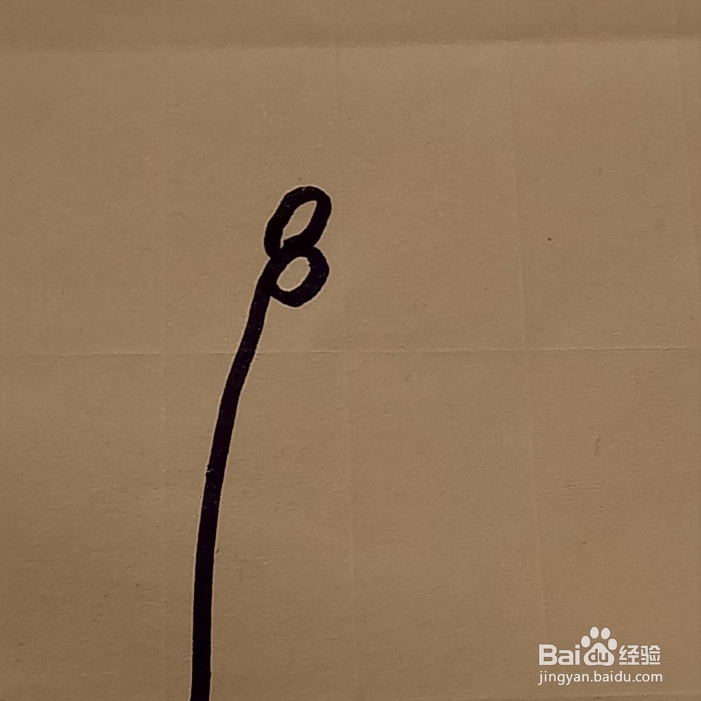 海边的椰子树幼儿线条简单绘画