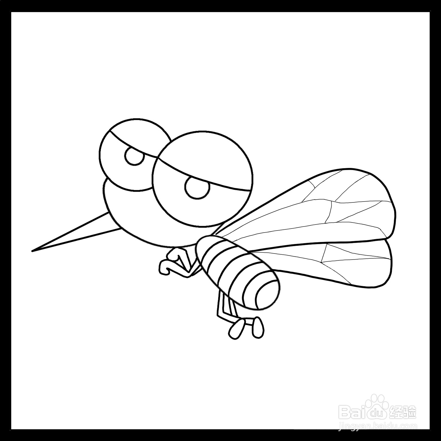 怎么画蚊子简笔画（儿童简笔画）