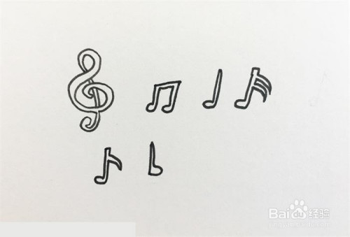 七个音符分别怎么画