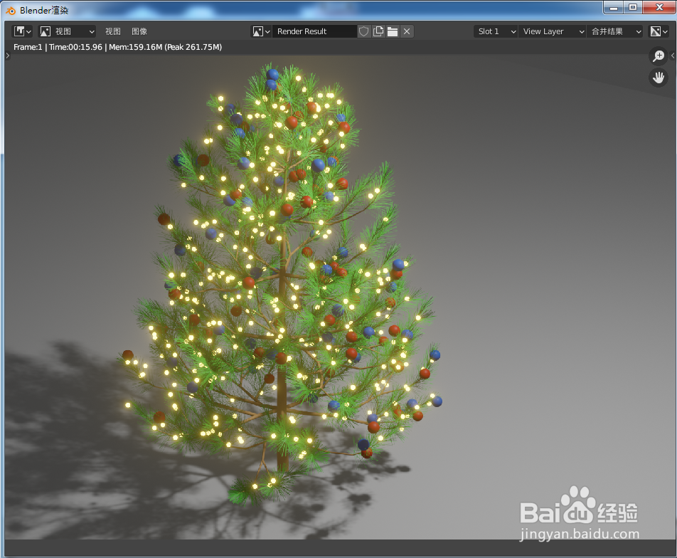 在blender2.9如何制作一棵圣诞树