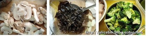 学做口蘑西兰花