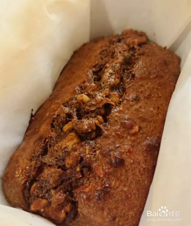 香蕉燕麦黑糖核桃磅蛋糕
