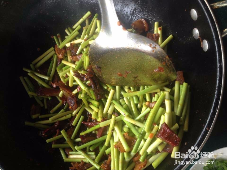 腊肉蒜苔怎么做