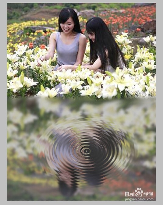 PS为美女制作真实的水中倒影