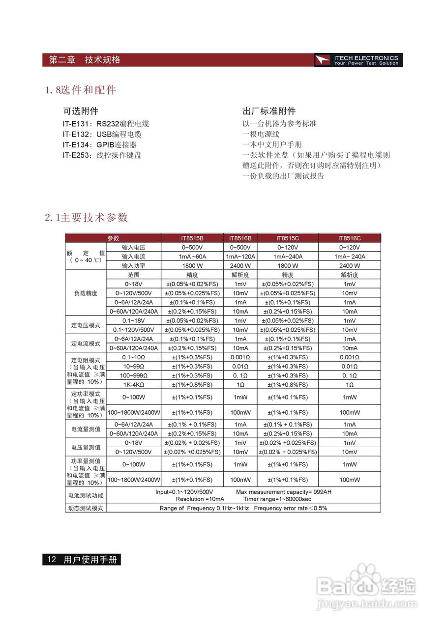艾德克斯IT8516C电子负载说明书:[2]