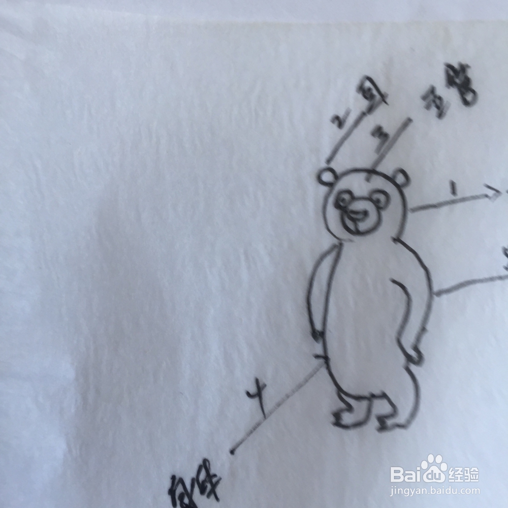 如何画简笔画小熊