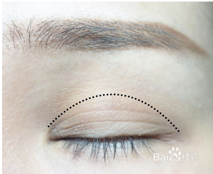 金棕色眼影的画法
