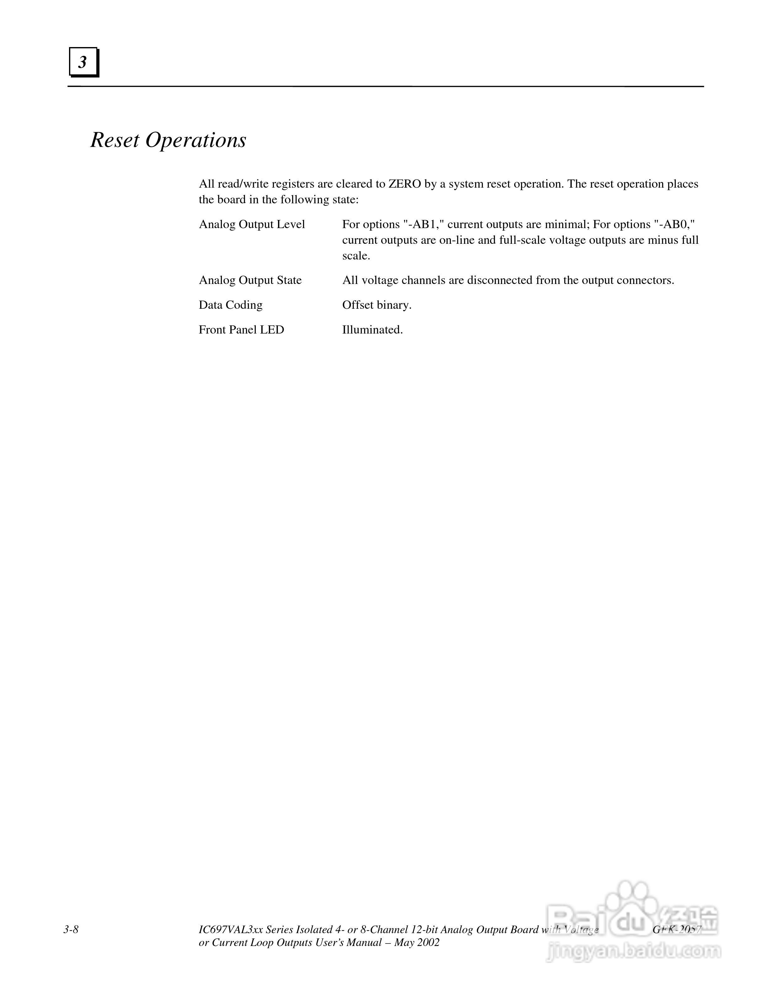 Gfk2057 PACSystem 12位电压电流模拟量输出模块使用手:[4]