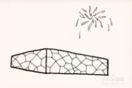 北京标志性建筑:水立方的简笔画