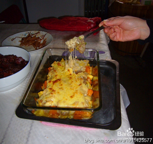 换个花样吃米饭——彩色米饭焗水果