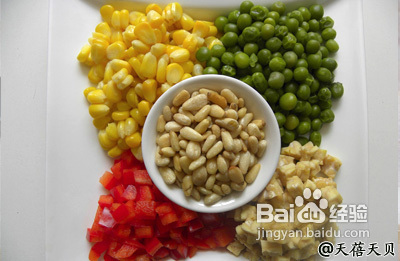 素食天贝松仁玉米tempeh的做法